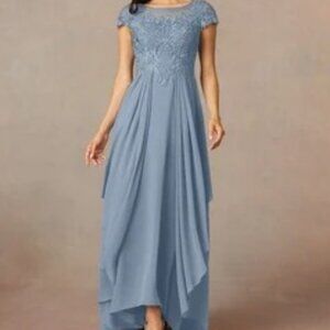 NEW w/Tags Azazie Lunda Dusty Blue Dress